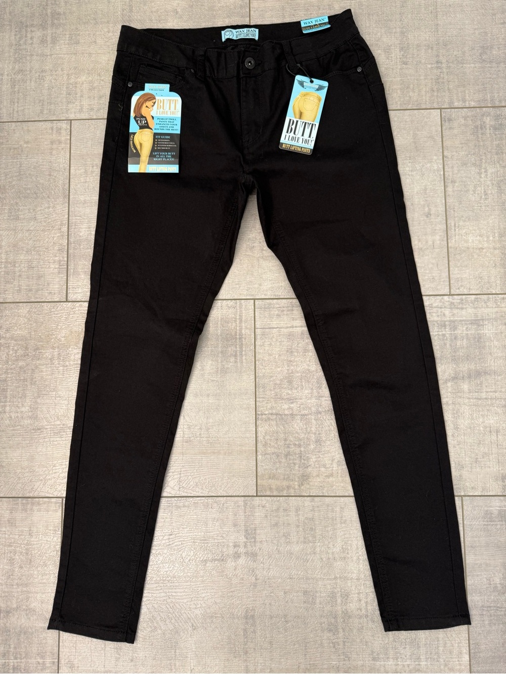 NWT Wax Jean High Rise Butt Lifting / Shaping Black Skinny Jeans Size 11 / 30